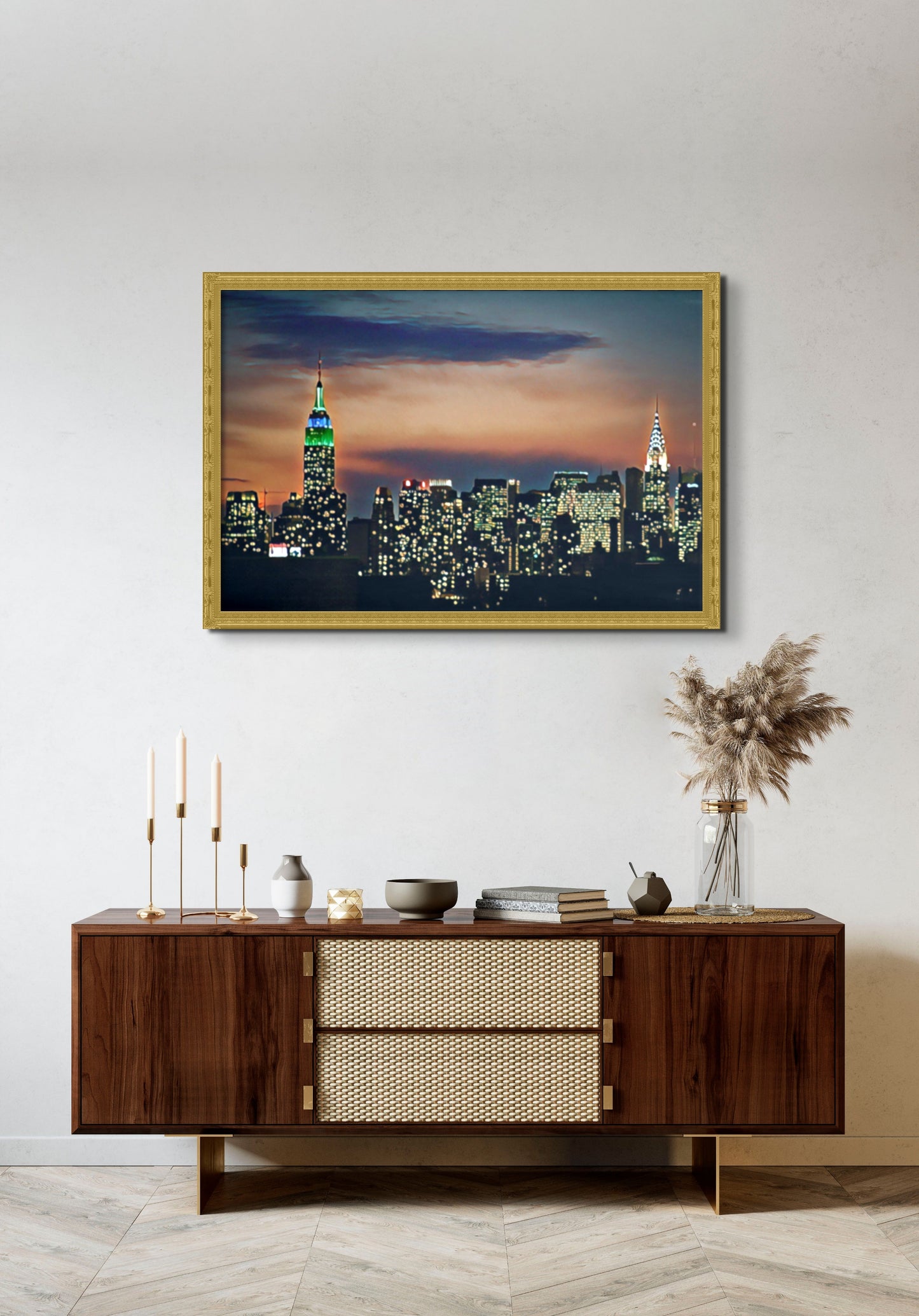 From My Window in NYC 8_Juno Black_ Satin Landscape Poster