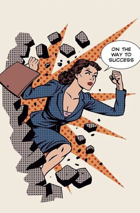 On The Way To Success Woman Poster -Image by Shutterstock