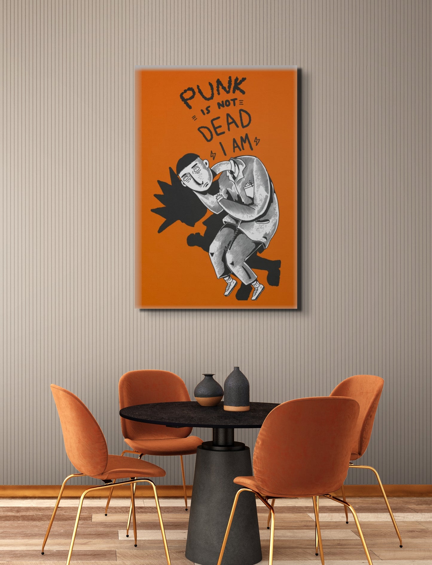 Punk Is Not Dead_ Gordo Ilustra_Portrait Canvas .75in Frame