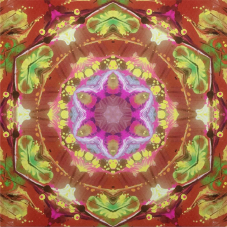 Hypnotic kaleidoscope._Alejandro Gordillo_ Deluxe Square Canvas 1.5in Frame