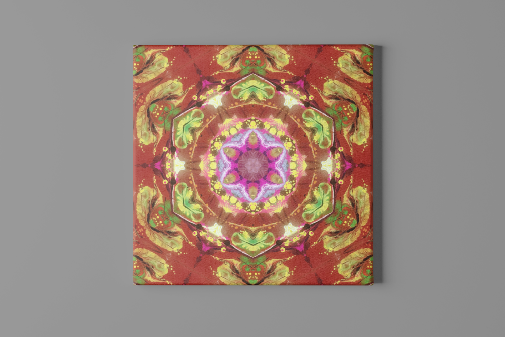 Introducing "Hypnotic Kaleidoscope" by Alejandro Gordillo. Wrapped Canvas